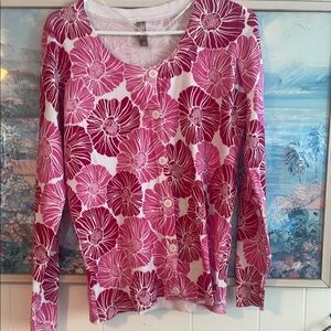 Floral Pink Button-Up Women's Top